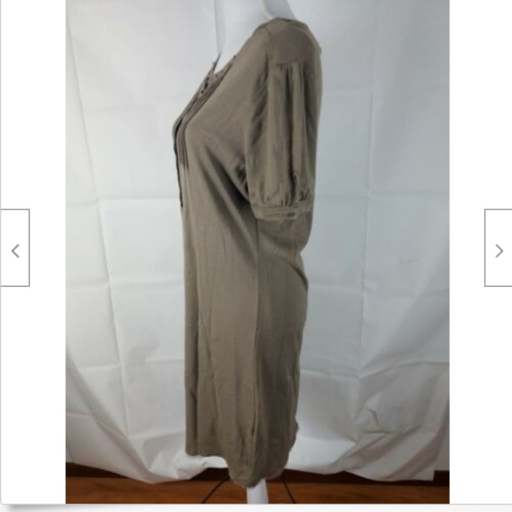 NWT Linq Dress Shirt Sz L Midi Green Stretch Modal - Picture 4 of 8